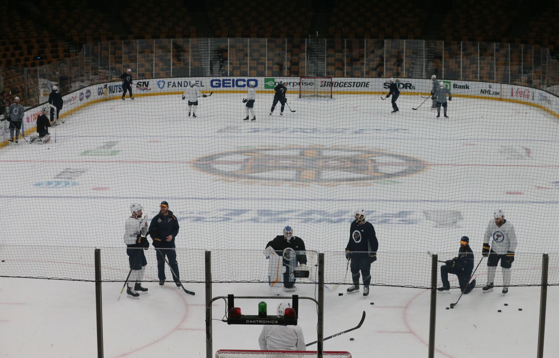 Blues practice at the TD Garden